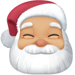 Facebook dla platformy Santa Claus: medium-light skin tone