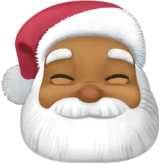 Santa Claus: medium-dark skin tone pentru platforma Facebook