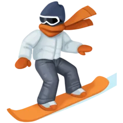 snowboarder: dark skin tone สำหรับแพลตฟอร์ม Facebook
