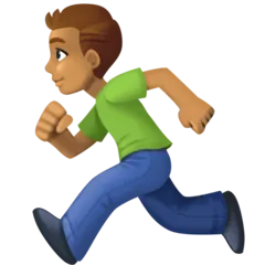person running: medium skin tone สำหรับแพลตฟอร์ม Facebook