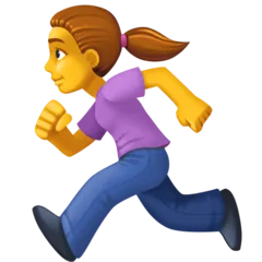 Facebook প্ল্যাটফর্মে জন্য woman running