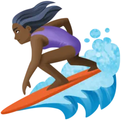 woman surfing: dark skin tone til Facebook platform