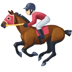 horse racing: light skin tone untuk platform Facebook