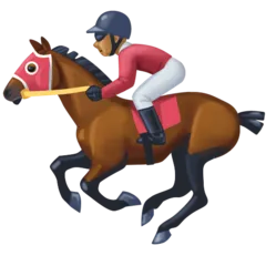 horse racing: medium-dark skin tone per la piattaforma Facebook