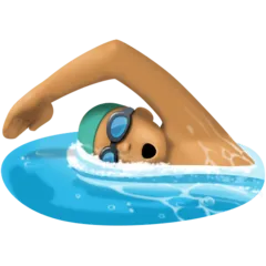 Facebook dla platformy man swimming: medium skin tone