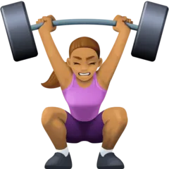 woman lifting weights: medium skin tone untuk platform Facebook
