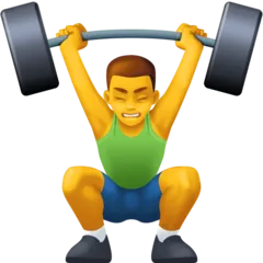 man lifting weights for Facebook platform