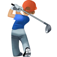 person golfing: medium-light skin tone สำหรับแพลตฟอร์ม Facebook