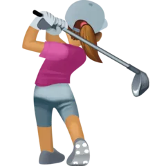Facebook platformu için woman golfing: medium skin tone