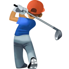 Facebook platformu için man golfing: medium skin tone