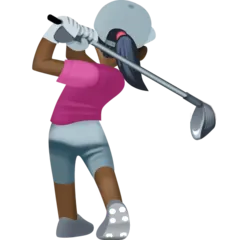 woman golfing: dark skin tone til Facebook platform