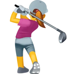 woman golfing עבור פלטפורמת Facebook