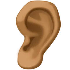ear: medium-dark skin tone untuk platform Facebook