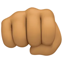 Facebook 플랫폼을 위한 oncoming fist: medium skin tone