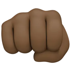 oncoming fist: dark skin tone per la piattaforma Facebook