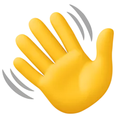 waving hand para a plataforma Facebook