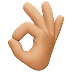 OK hand: medium-light skin tone per la piattaforma Facebook