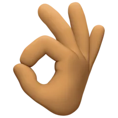 OK hand: medium skin tone per la piattaforma Facebook