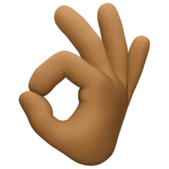 Facebook dla platformy OK hand: medium-dark skin tone