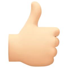 thumbs up: light skin tone per la piattaforma Facebook