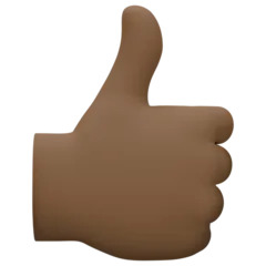 Facebook 플랫폼을 위한 thumbs up: dark skin tone