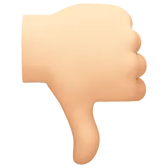 thumbs down: light skin tone pentru platforma Facebook