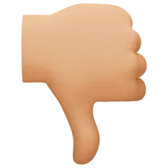 thumbs down: medium-light skin tone für Facebook Plattform