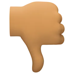 Facebook dla platformy thumbs down: medium skin tone