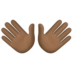 open hands: dark skin tone per la piattaforma Facebook