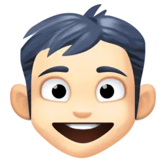boy: light skin tone für Facebook Plattform
