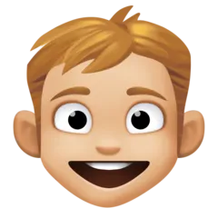 boy: medium-light skin tone per la piattaforma Facebook