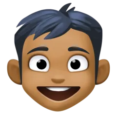 boy: medium-dark skin tone สำหรับแพลตฟอร์ม Facebook