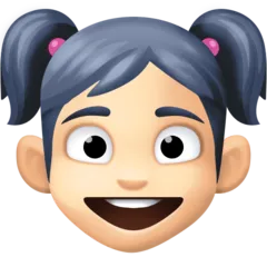 Facebook 플랫폼을 위한 girl: light skin tone