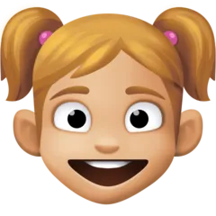 girl: medium-light skin tone für Facebook Plattform