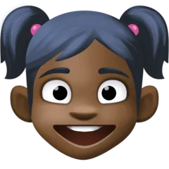 girl: dark skin tone untuk platform Facebook