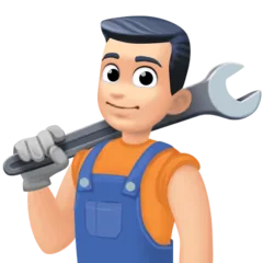 man mechanic: light skin tone per la piattaforma Facebook
