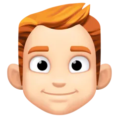 man: light skin tone, red hair til Facebook platform