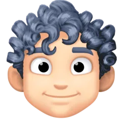 man: light skin tone, curly hair لمنصة Facebook