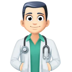 Facebook 플랫폼을 위한 man health worker: light skin tone