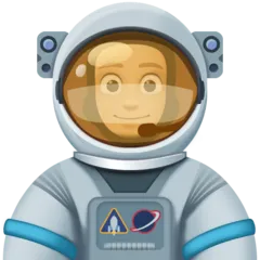 man astronaut: medium-light skin tone per la piattaforma Facebook