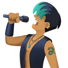 man singer: medium skin tone untuk platform Facebook