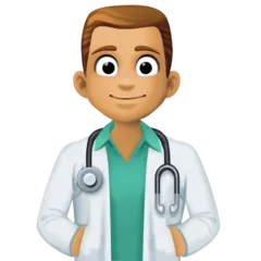 man health worker: medium skin tone til Facebook platform