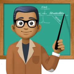 man teacher: medium-dark skin tone för Facebook-plattform