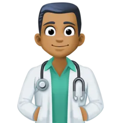 man health worker: medium-dark skin tone pentru platforma Facebook