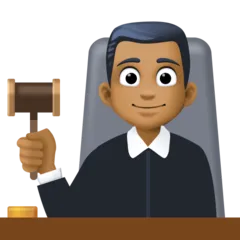 man judge: medium-dark skin tone pentru platforma Facebook