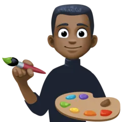 man artist: dark skin tone til Facebook platform