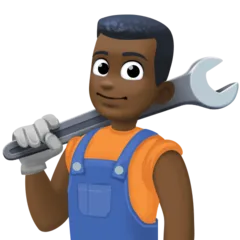 man mechanic: dark skin tone für Facebook Plattform