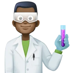 man scientist: dark skin tone pentru platforma Facebook
