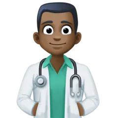 Facebook dla platformy man health worker: dark skin tone