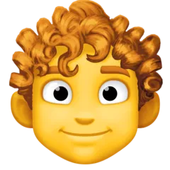 man: curly hair för Facebook-plattform